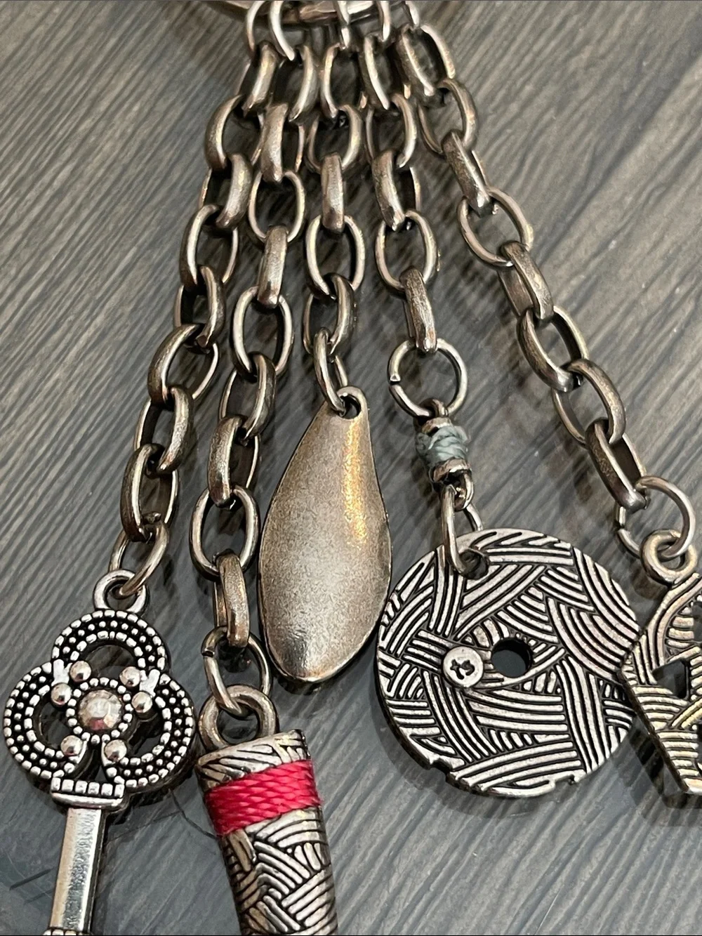 The SAK Bohemian Style - Tribal Multi Charm Key Chain - Bag Charm